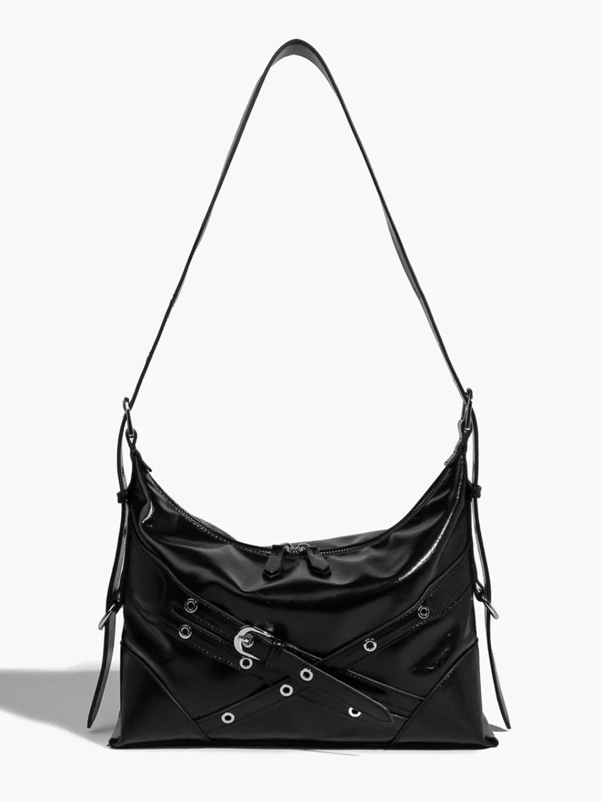 COMMENSE Adjustable Strap Zipper Tote Bag Black Best