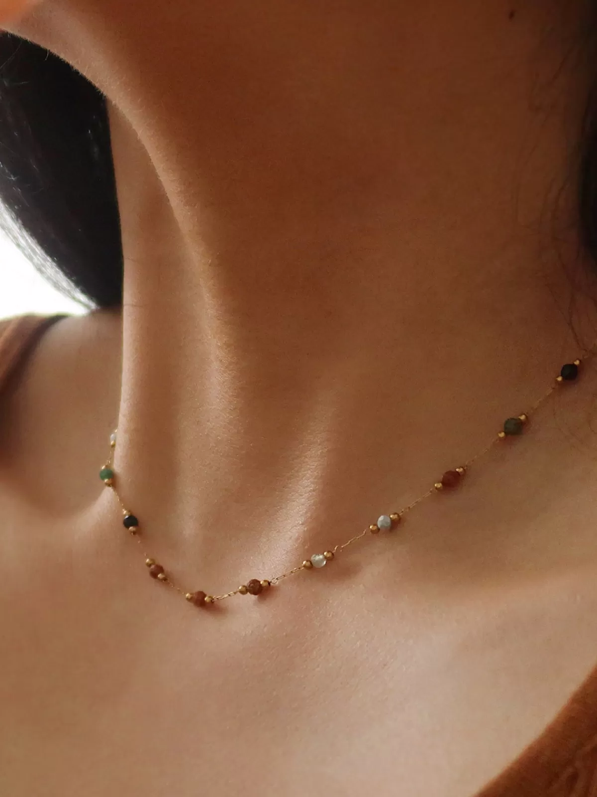 COMMENSE Colorful Beaded Link Necklace Multicolor Online