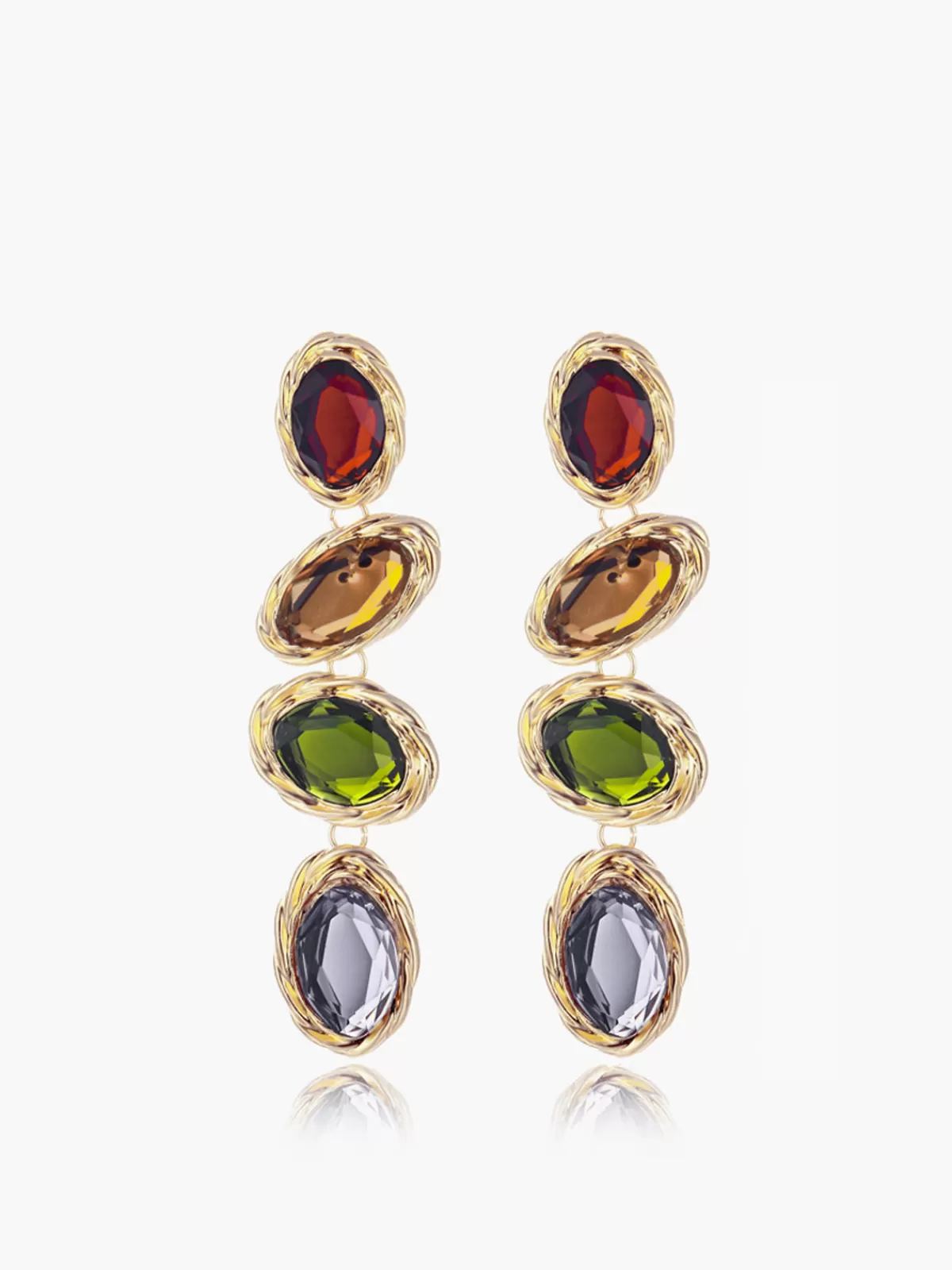 COMMENSE Colorful Rhinestone Earrings Multicolor Sale