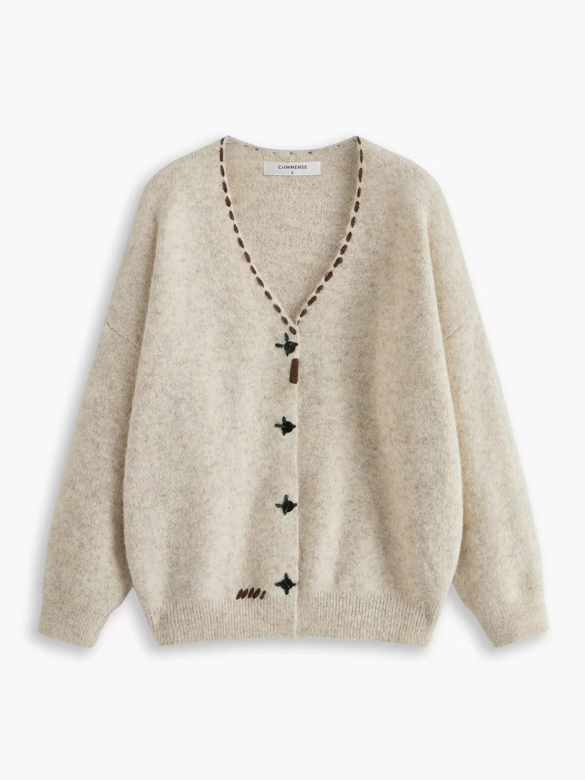 COMMENSE Elegant Soft Breasted Cardigan White Cheap