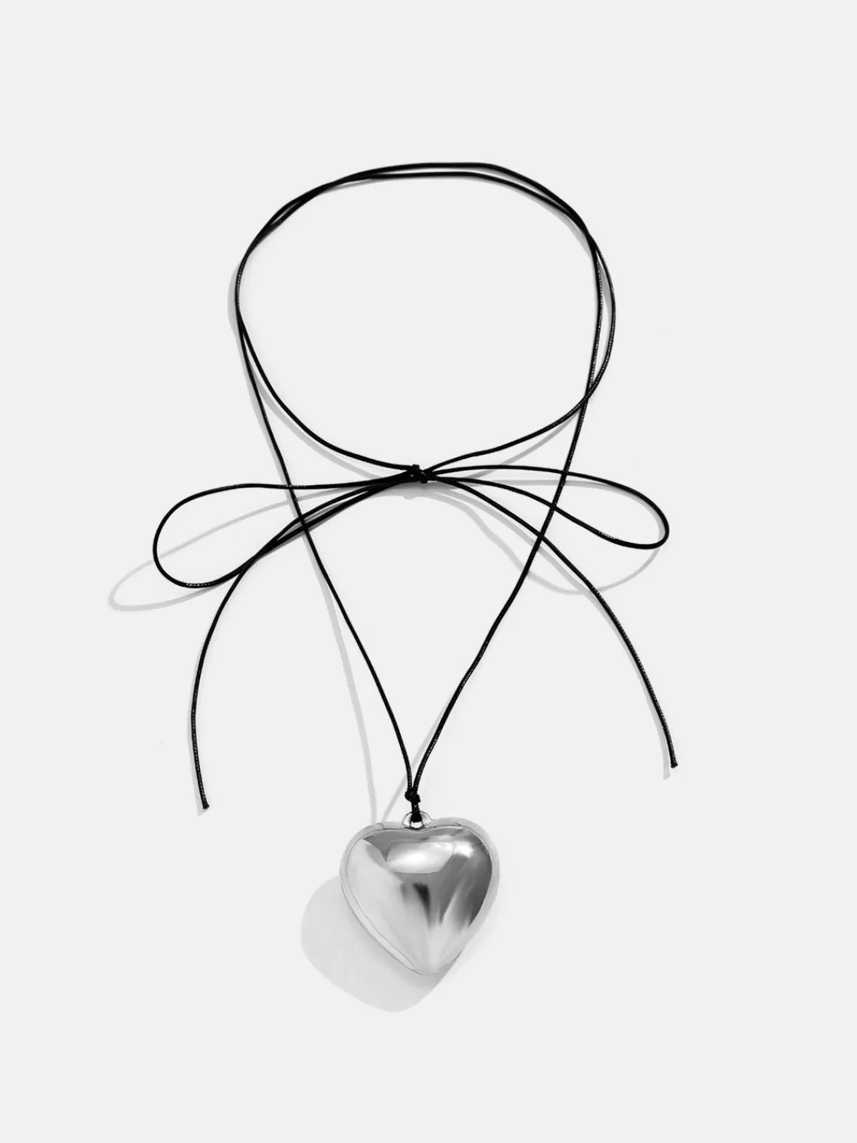 COMMENSE Heart Pendant Necklace Silver Best Sale