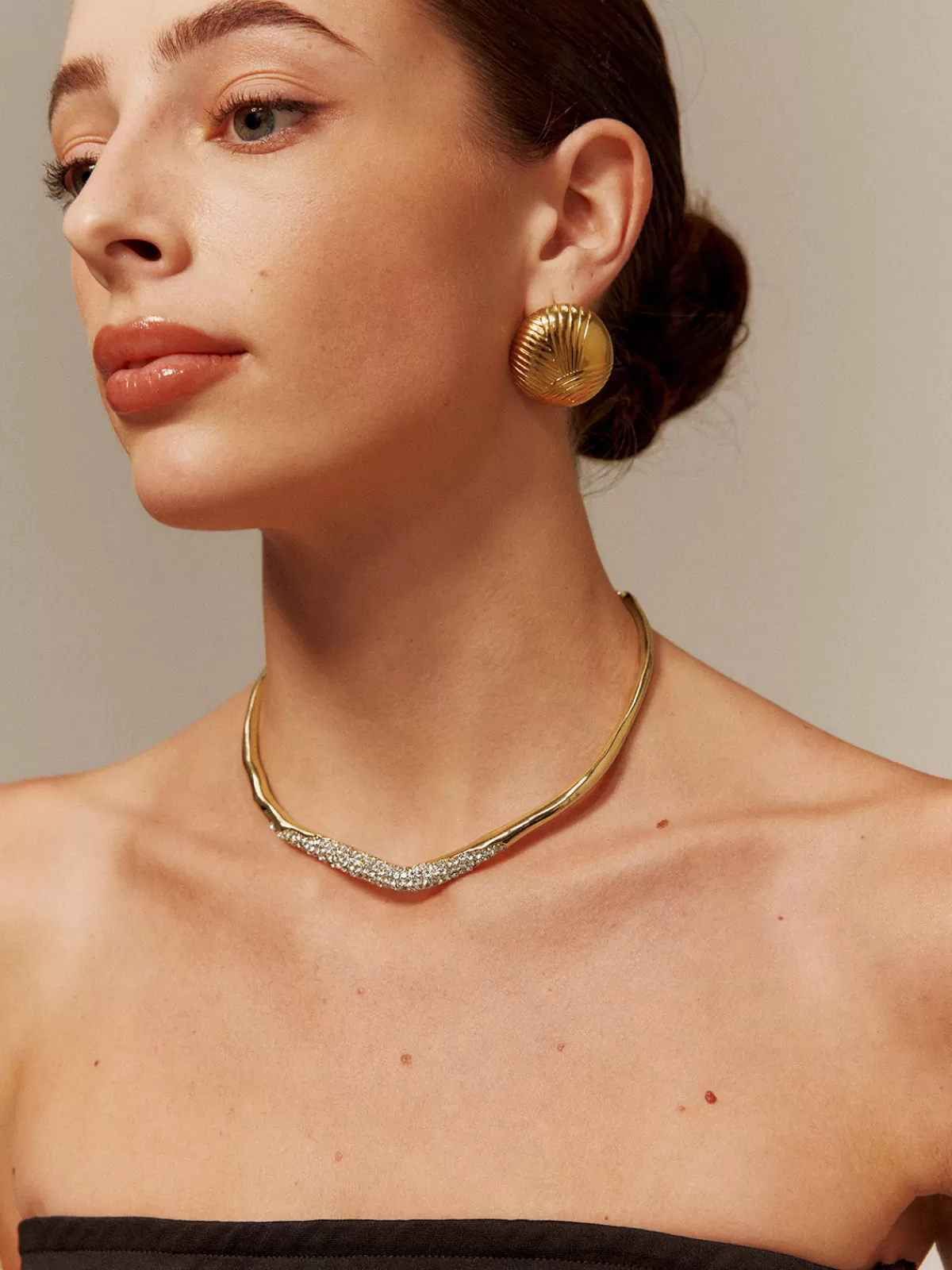 COMMENSE Irregular Ziron Choker Necklace Golden Store