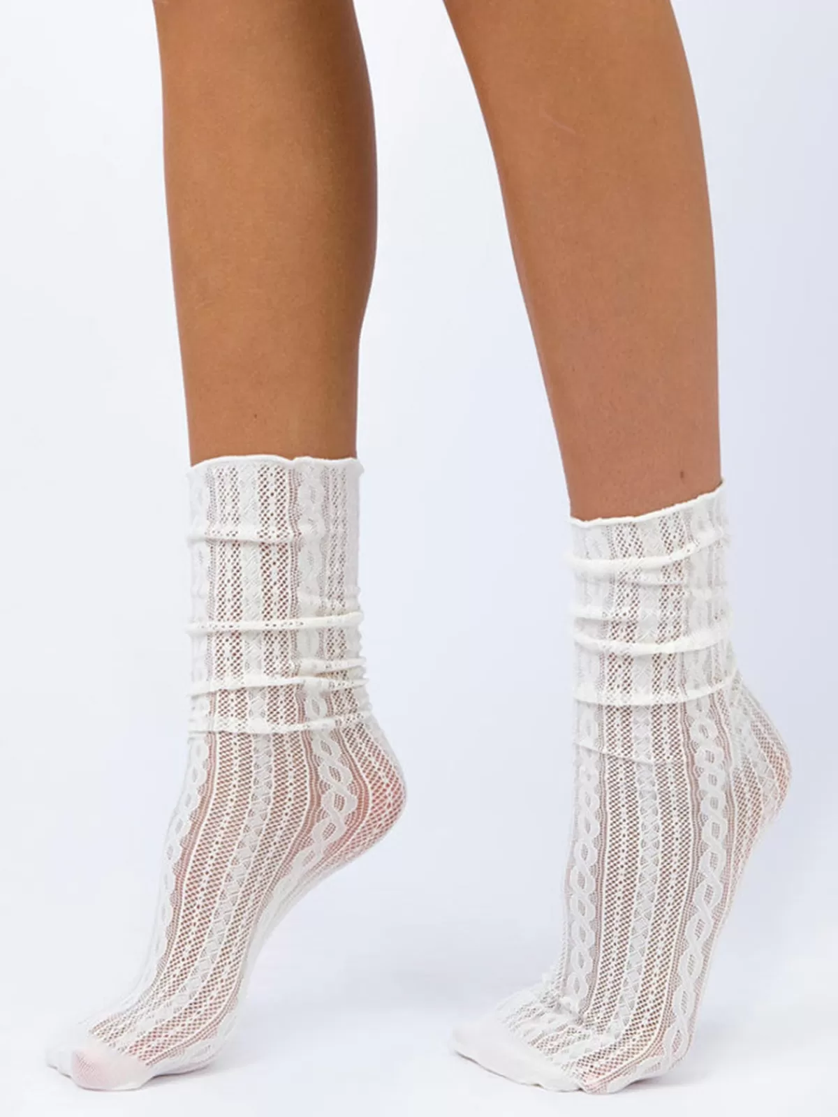 COMMENSE Lace Socks White Fashion