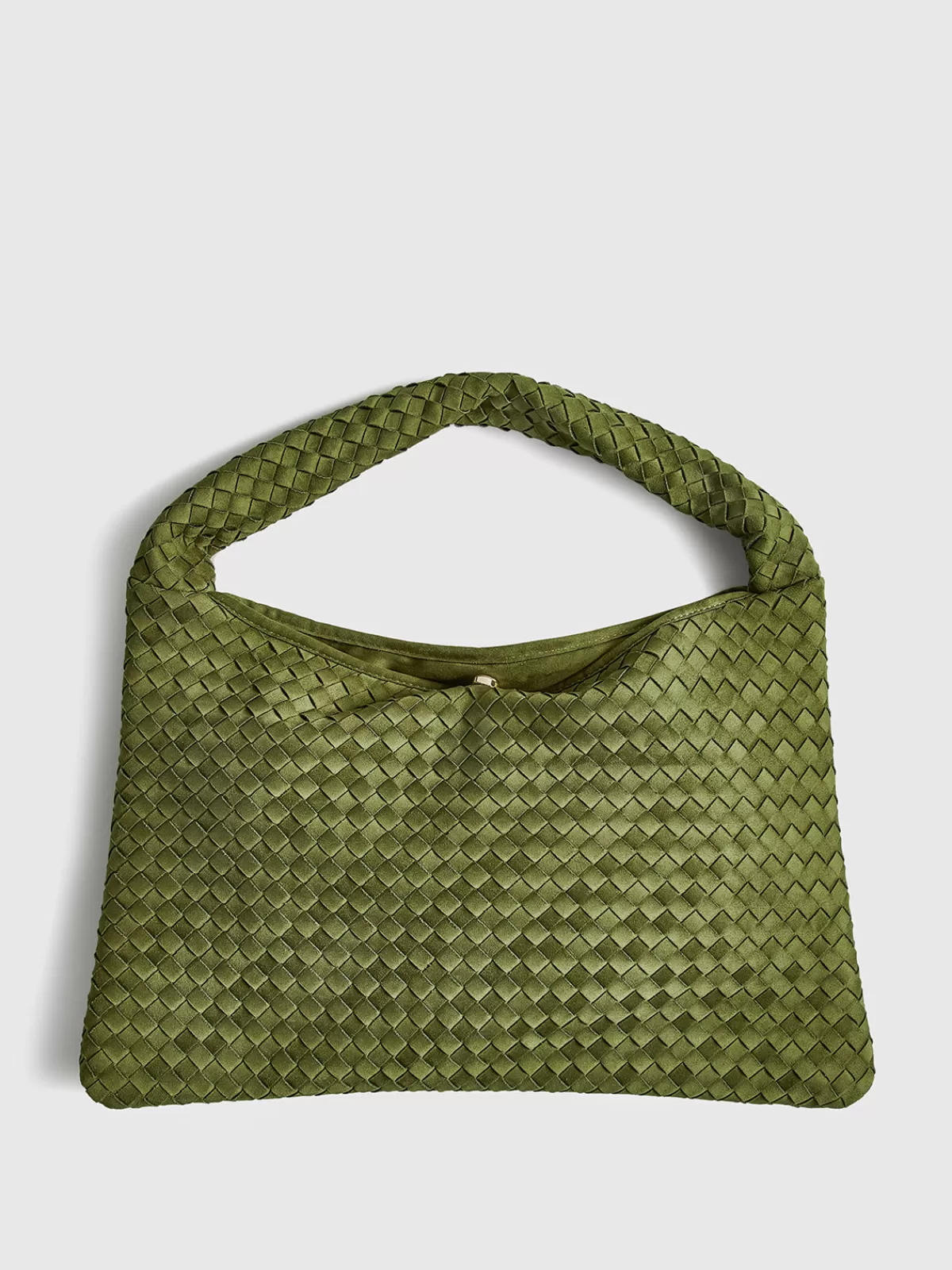 COMMENSE Large Capacity Suede Woven Bag Green New