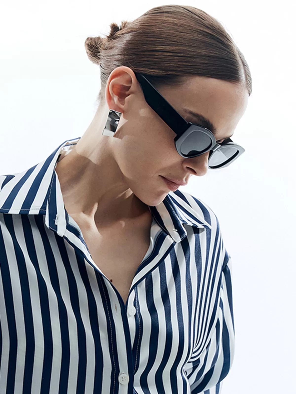 COMMENSE Large Frame Cat Eye Vintage Sunglasses Black Sale
