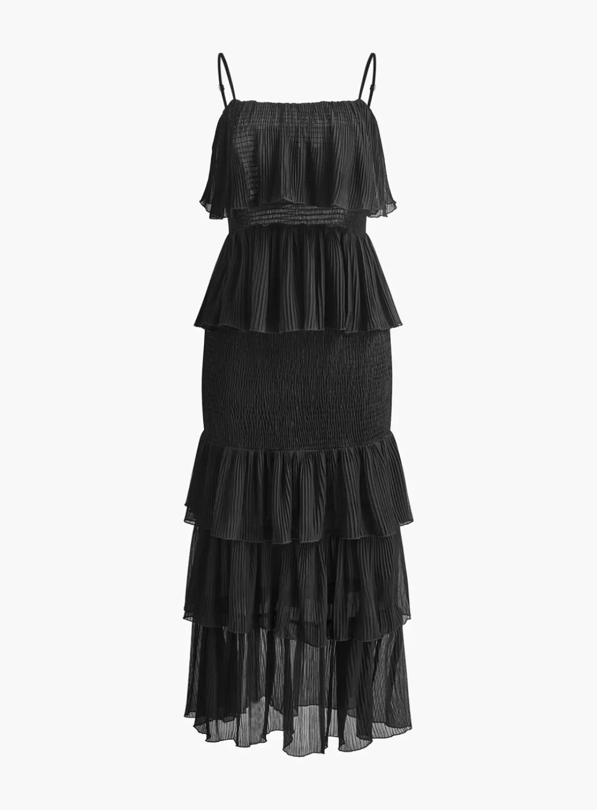 COMMENSE Leisure Ruffle Cami Dress Black Outlet