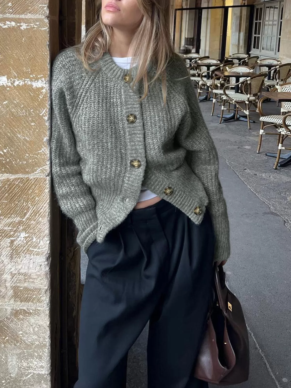 COMMENSE Making Moments Cardigan Grey New