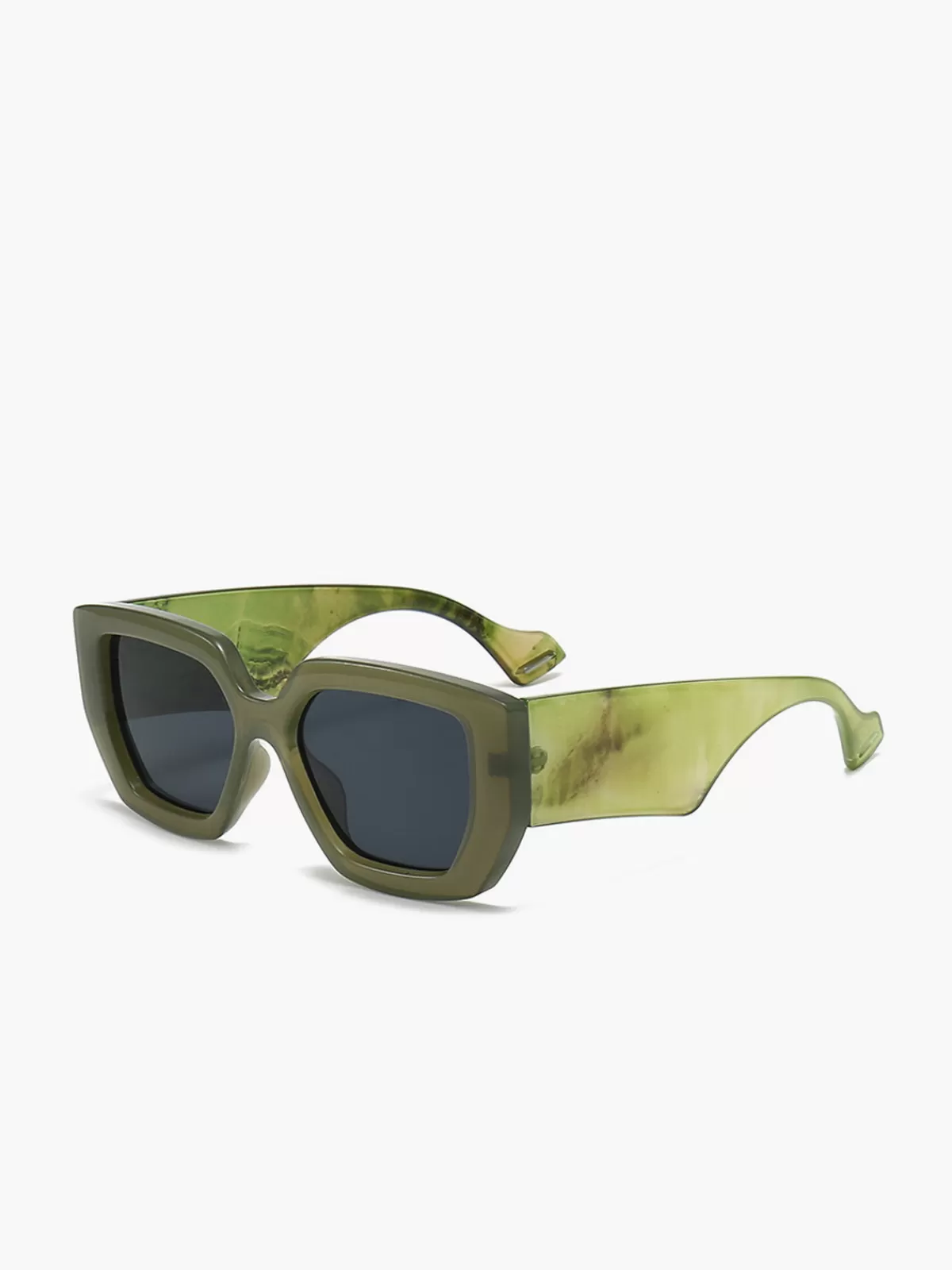 COMMENSE Marble Printed Square Sunglasses Green Cheap