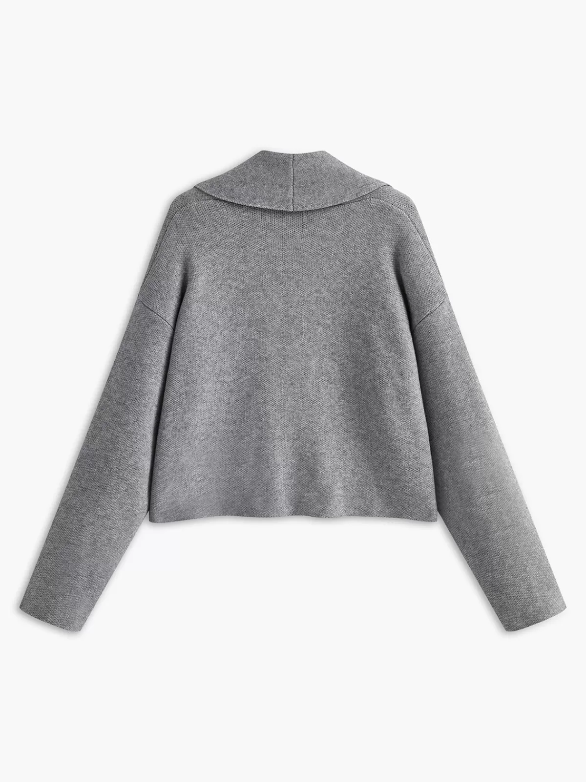 COMMENSE Minimalist Lapel Cardigan Grey Clearance