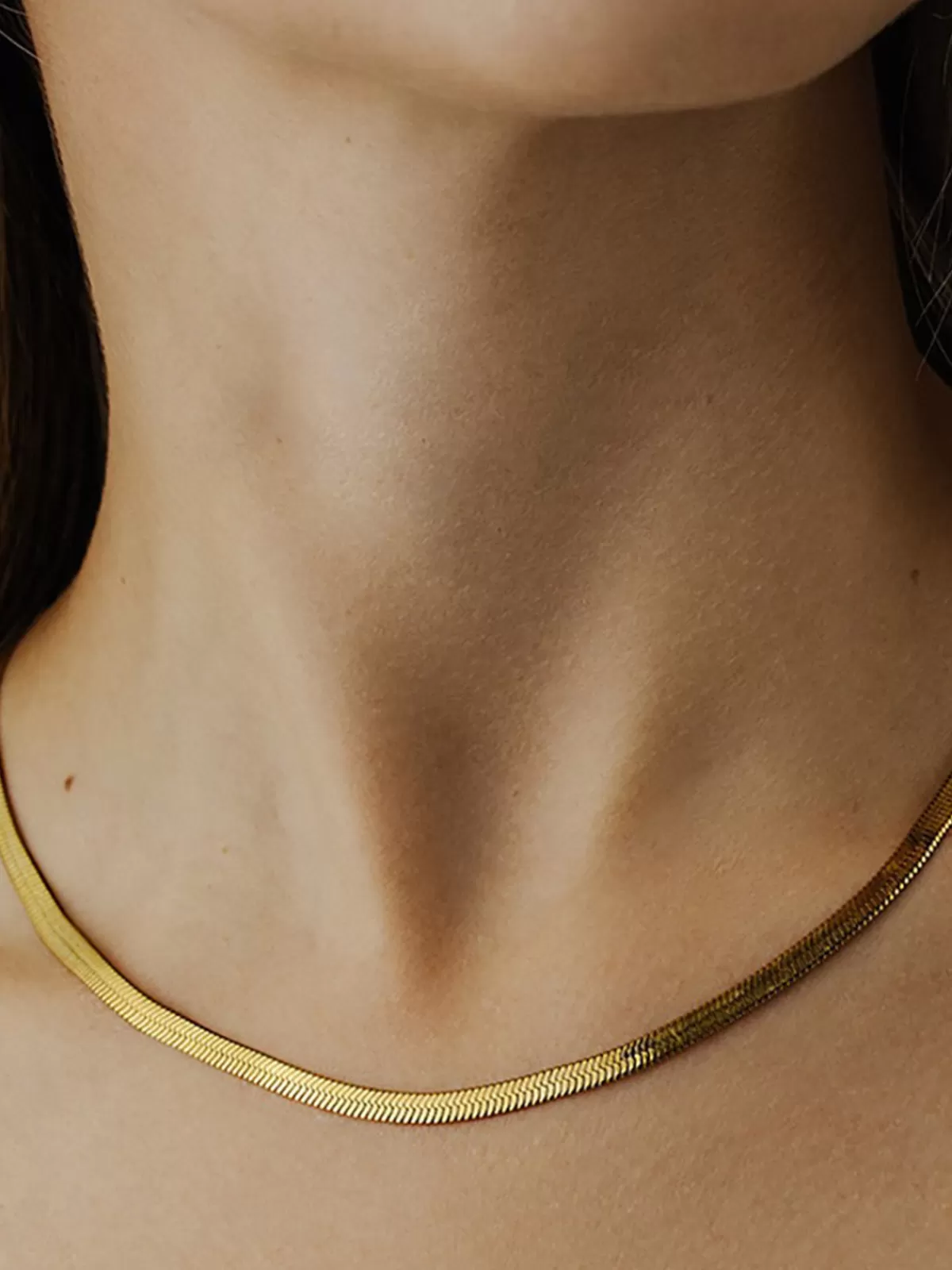 COMMENSE Minimalist Snake Chain Necklace Golden Flash Sale