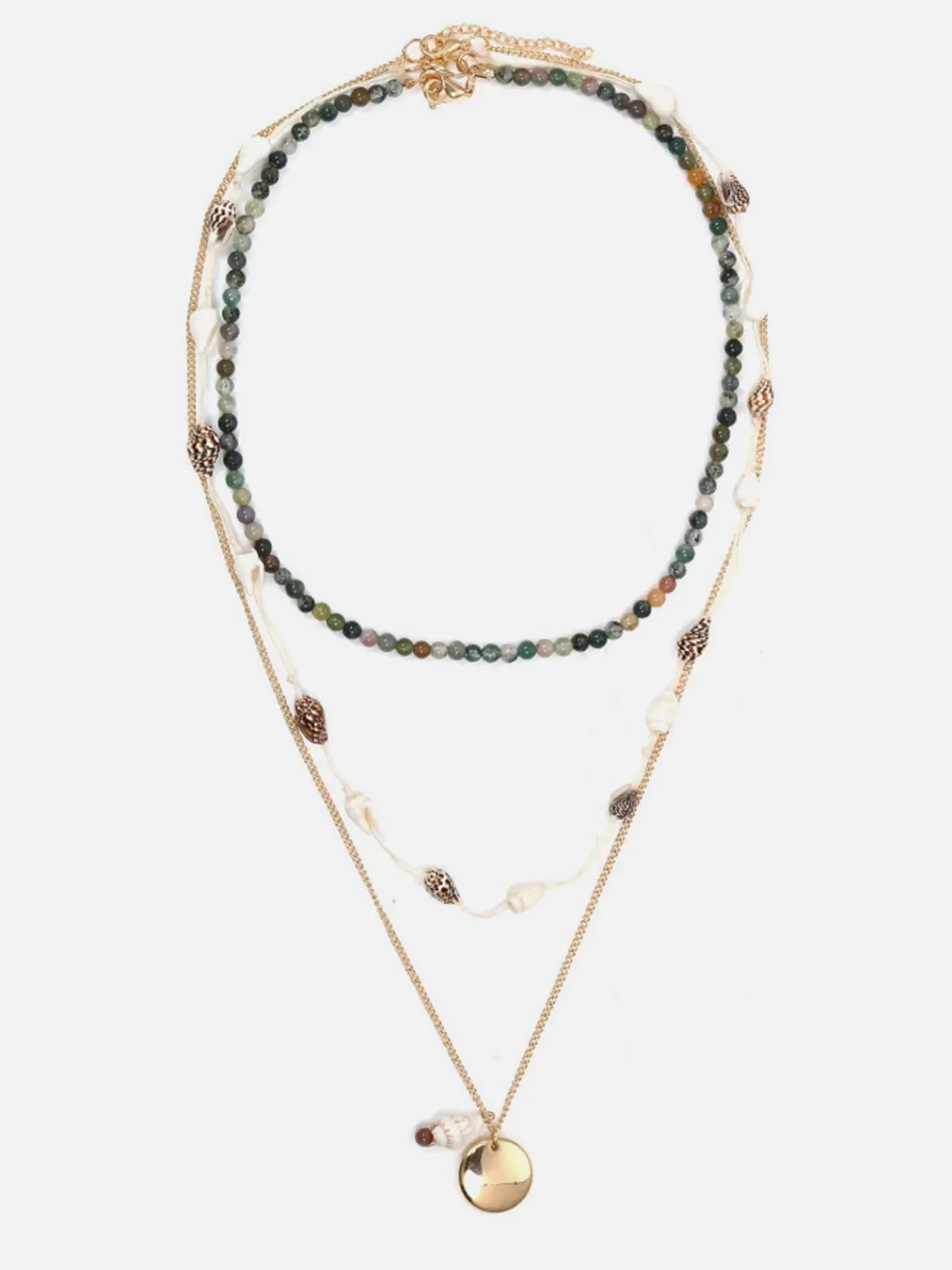 COMMENSE Multi-Layer Shell Necklace Multicolor Hot