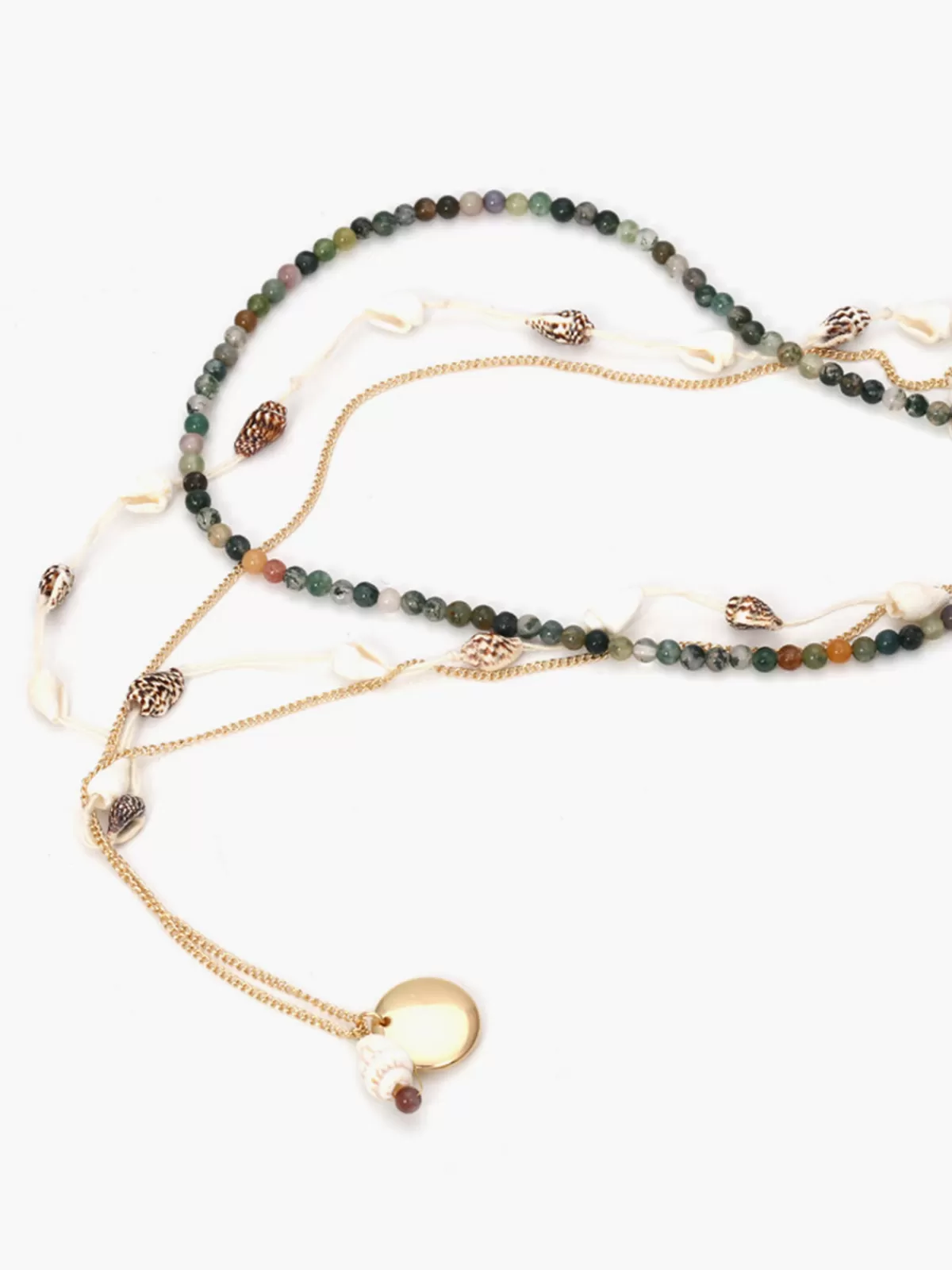 COMMENSE Multi-Layer Shell Necklace Multicolor Hot