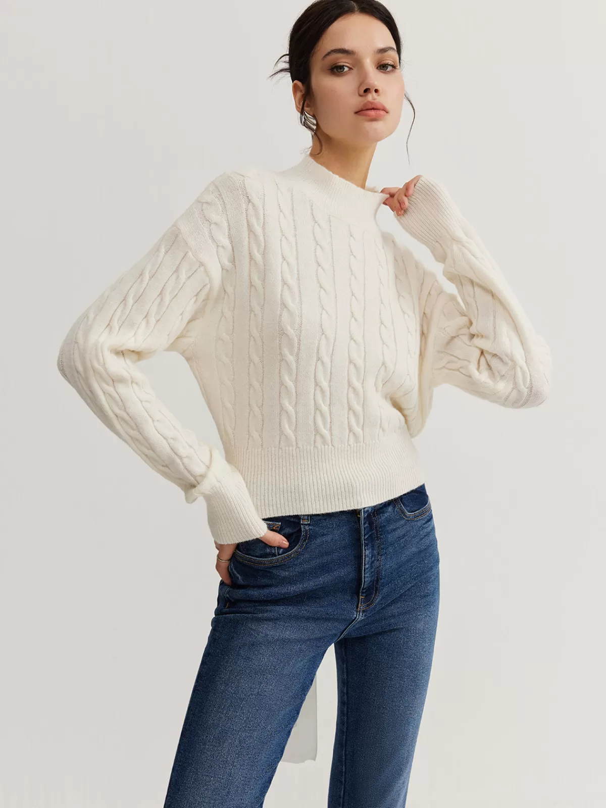 COMMENSE Plain Backless Bow Knit Top White New