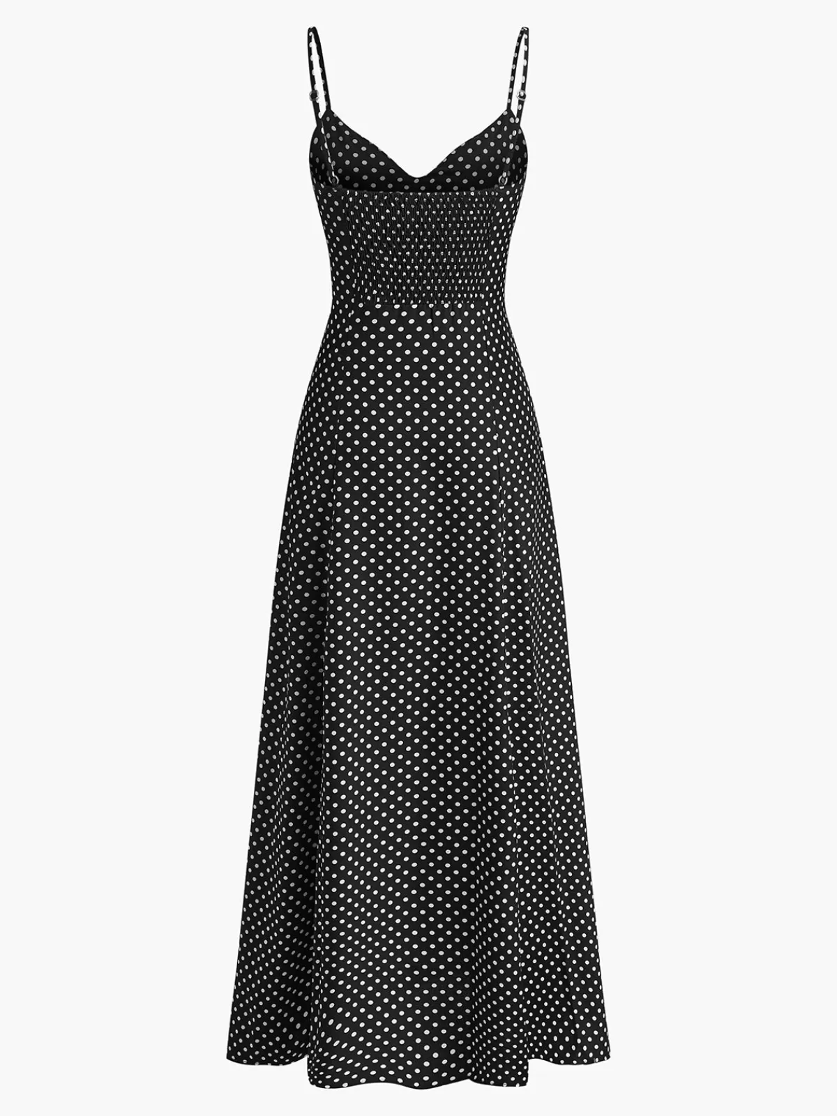 COMMENSE Polka Dot Sweetheart Cami Dress Black Store