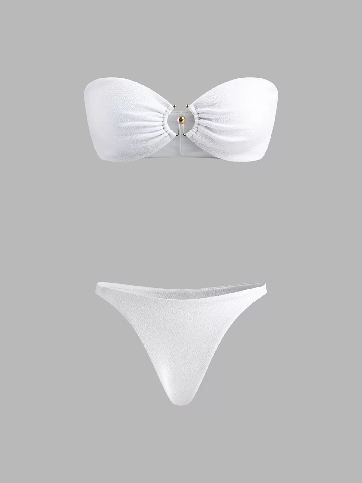COMMENSE Ring Cutout Bikini Set White Outlet
