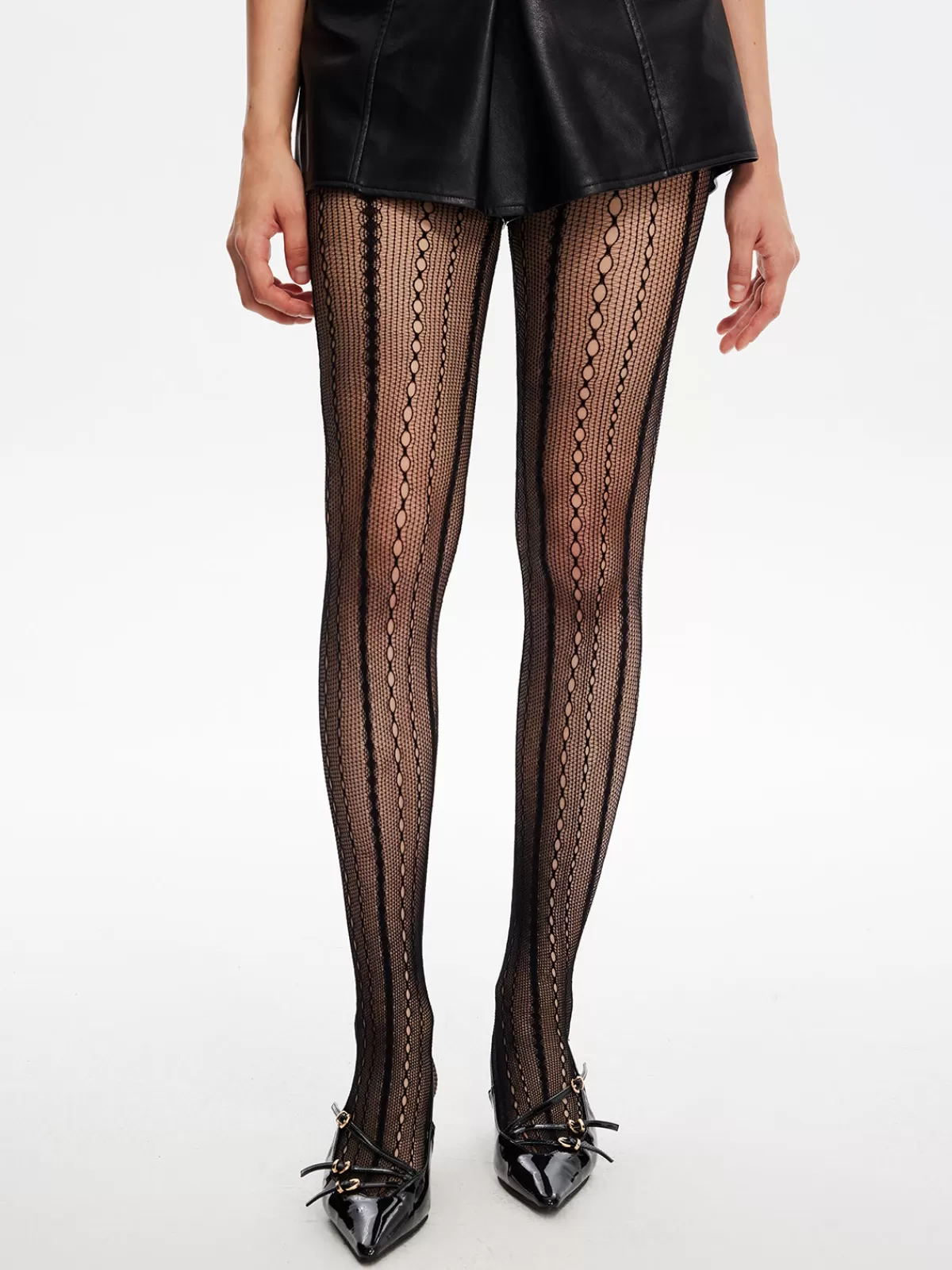 COMMENSE Ripped Fishnet Tights Black Outlet