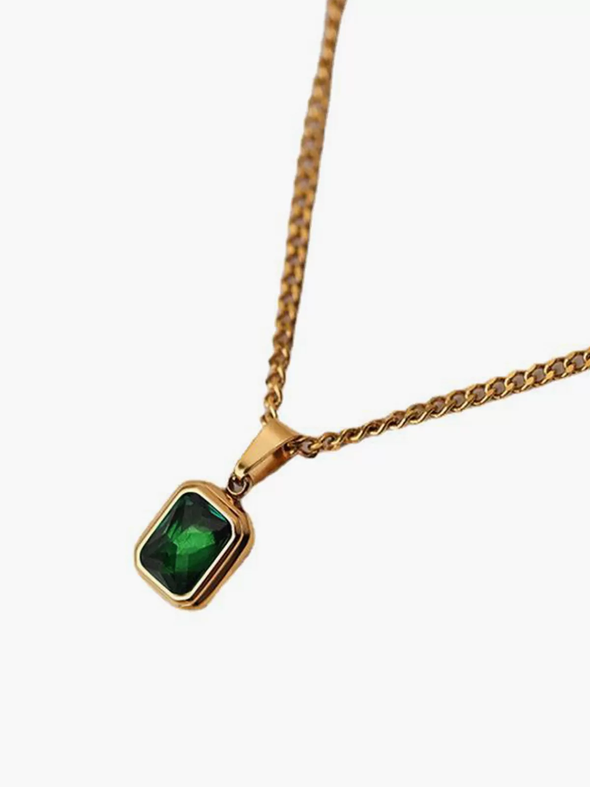 COMMENSE Spring Pendant Necklace Green Outlet