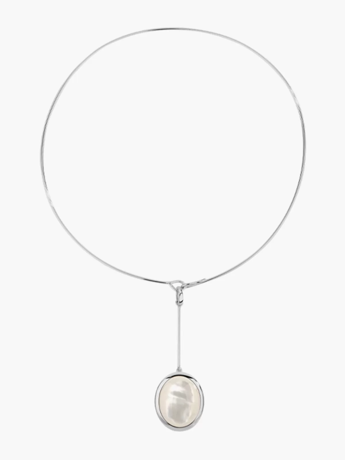 COMMENSE Sterling Baroque Pearl Necklace Silver Cheap