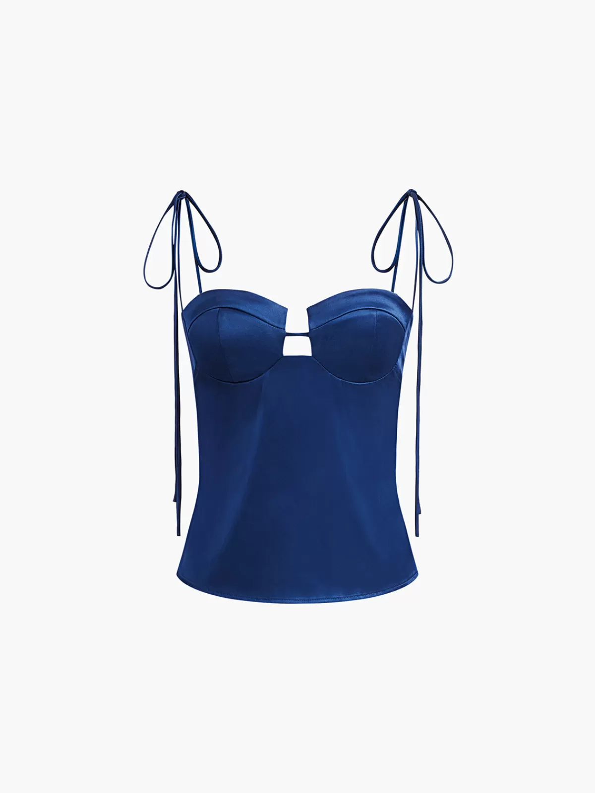 COMMENSE Sweetheart Satin Cami Top Blue Store