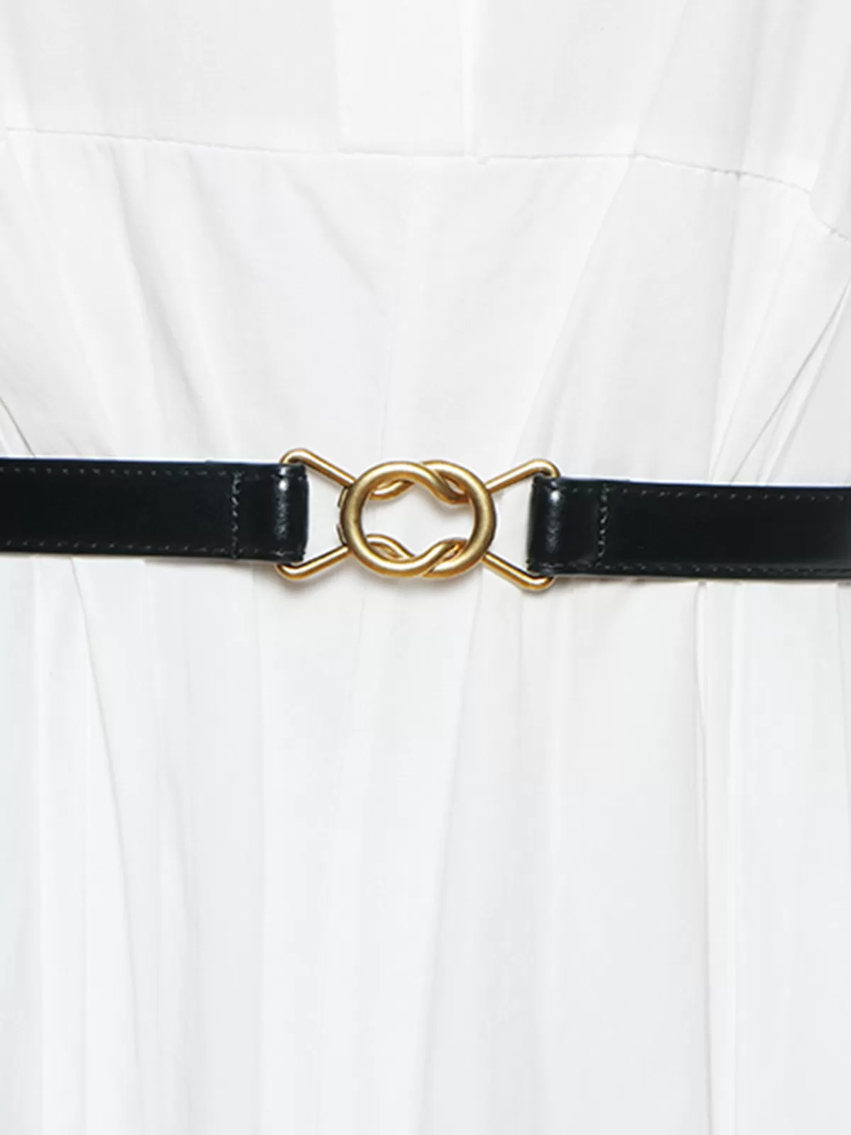 COMMENSE Triple Twist Belt Black Clearance